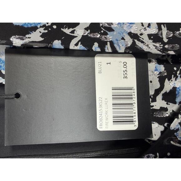 The Kooples Firework Silk Mini Dress Size 1 (US S) Blue Black Floral NWT - Picture 6 of 8